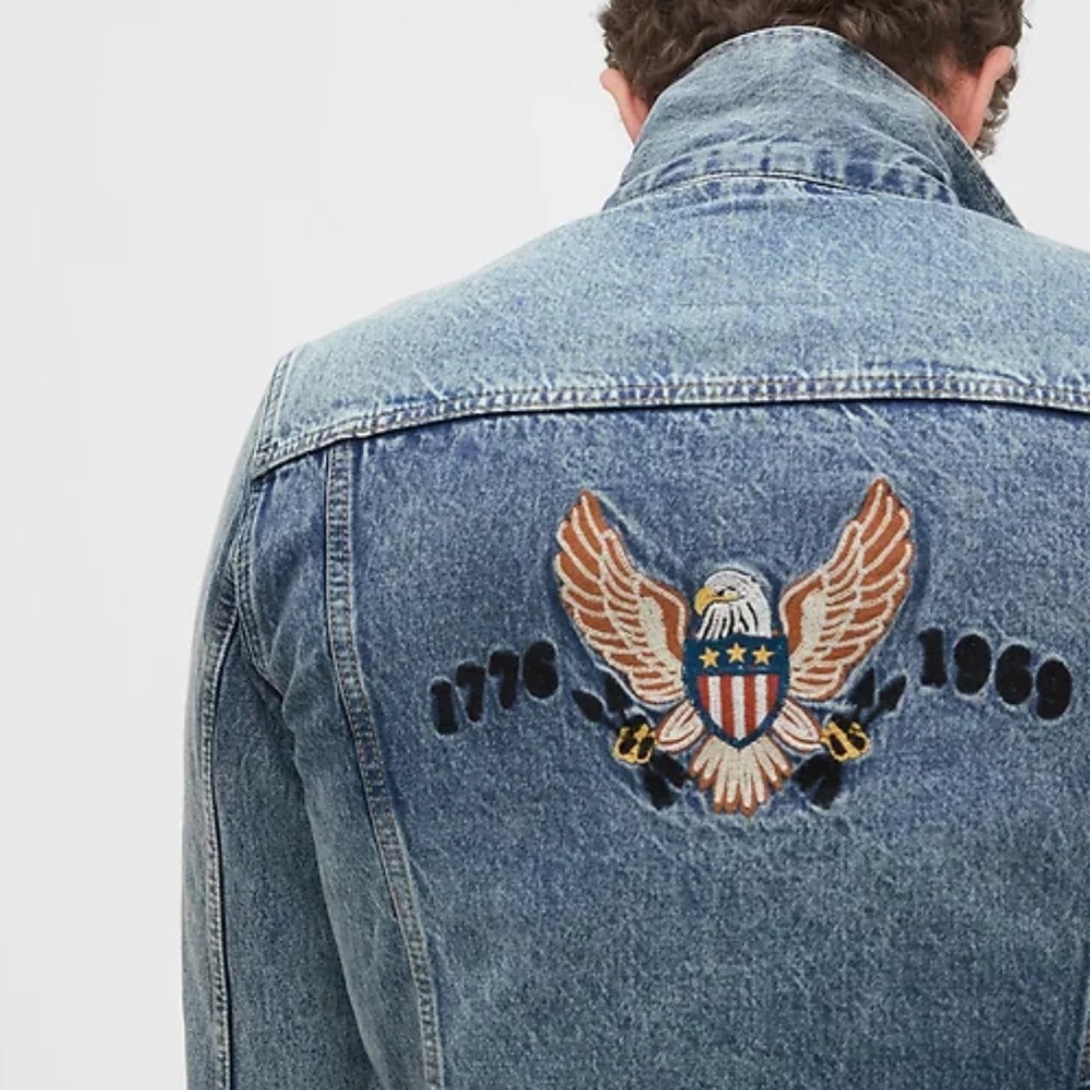 GAP Icon Denim Jacket Eagle Large
